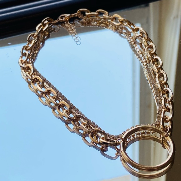 Chunky ring chain double layer choker - Picture 4 of 8